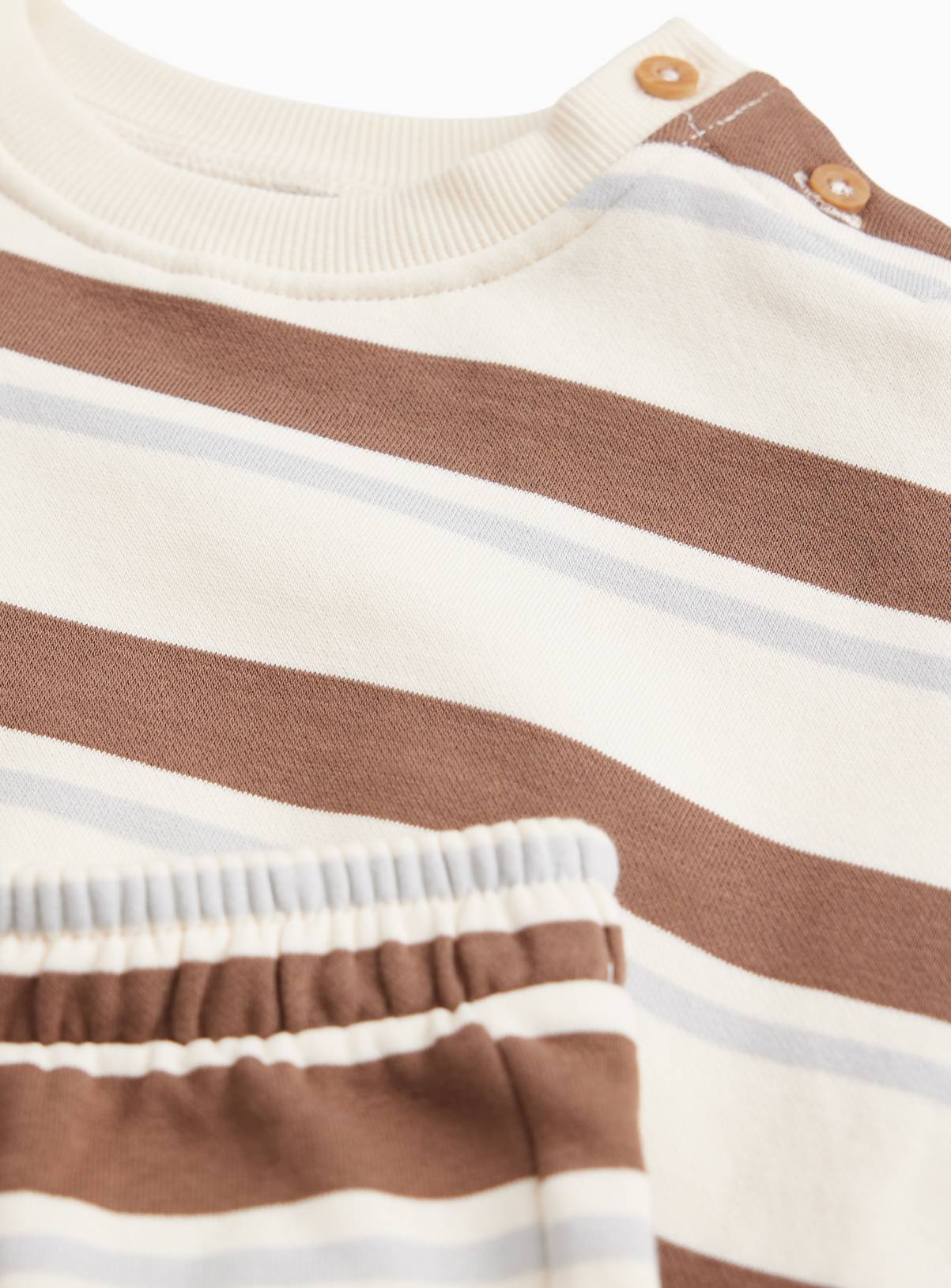 Multi-Coloured Hooped Stripe Jogging Set 12-18 months - Image 2